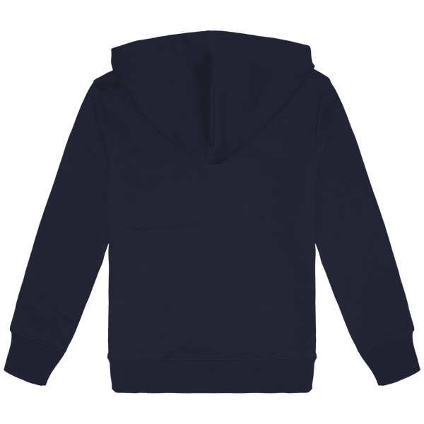 Sweat shirt eco responsable a capuche enfant dos Navy