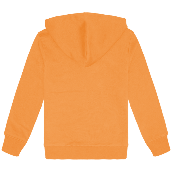 Sweat shirt eco responsable a capuche enfant dos Light Orange