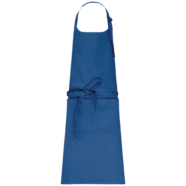 Schürze Mit Tasche Aus Bio-Baumwolle | 100% Bio-Baumwolle | Stickerei Und Flock Sea Blue