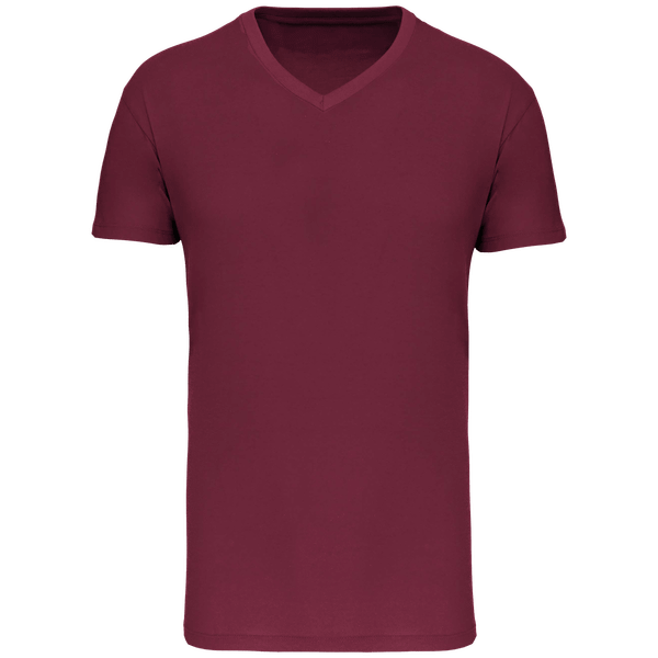 T shirt bio150 col v homme face Wine