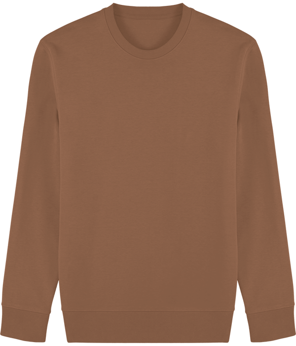 Sweat shirt col rond broderie bouclette plexus Caramel