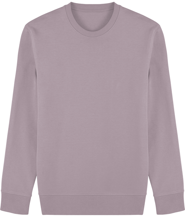 Sweat shirt col rond broderie bouclette plexus Lilac Petal