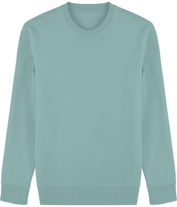 Sweat shirt col rond broderie bouclette plexus Teal Monstera