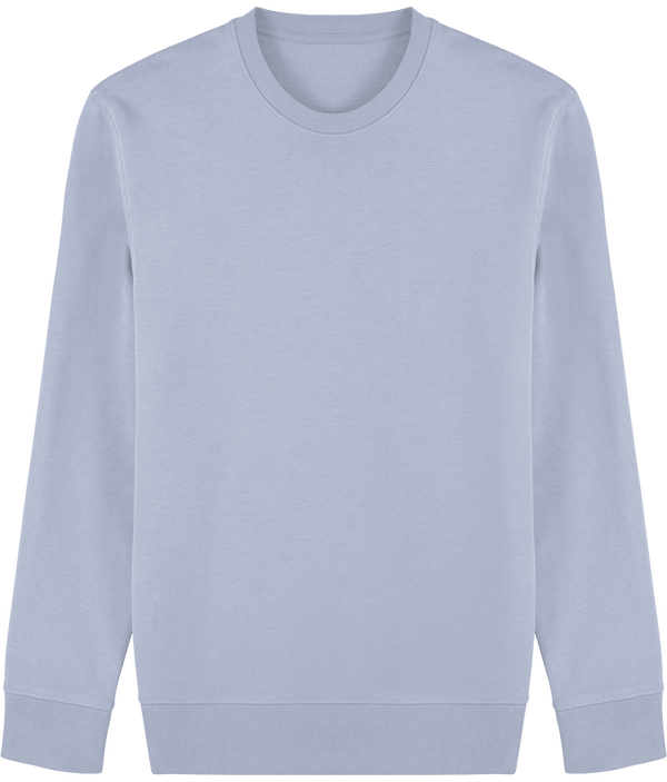 Sweat shirt col rond broderie bouclette plexus Serene Blue