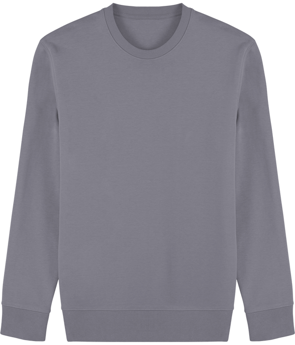 Sweat shirt col rond broderie bouclette plexus Lava Grey