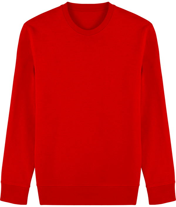 Sweat shirt col rond broderie bouclette plexus Bright Red