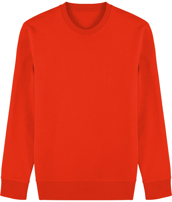 Sweat shirt col rond broderie bouclette plexus Tangerine