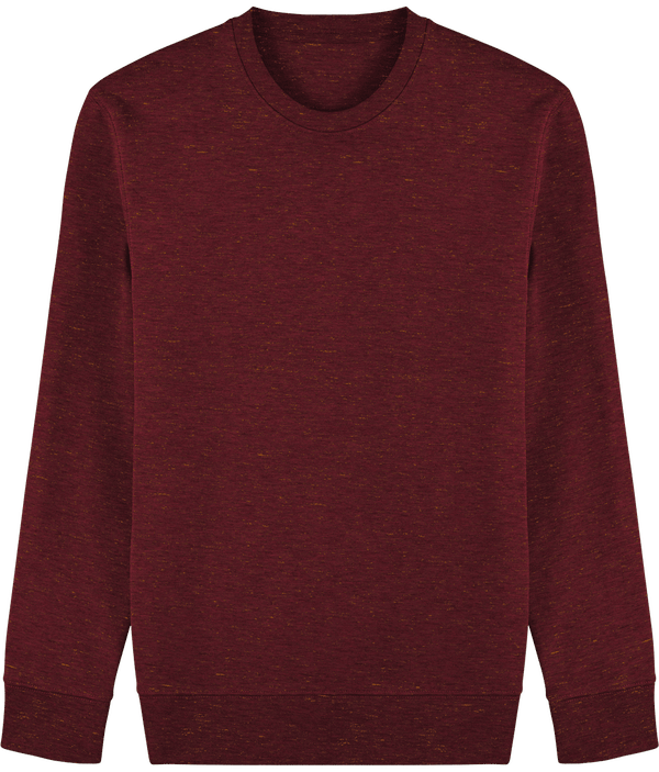 Sweat shirt col rond broderie bouclette plexus Heather Neppy Burgundy