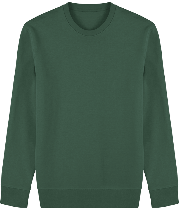 Sweat shirt col rond broderie bouclette plexus Bottle Green
