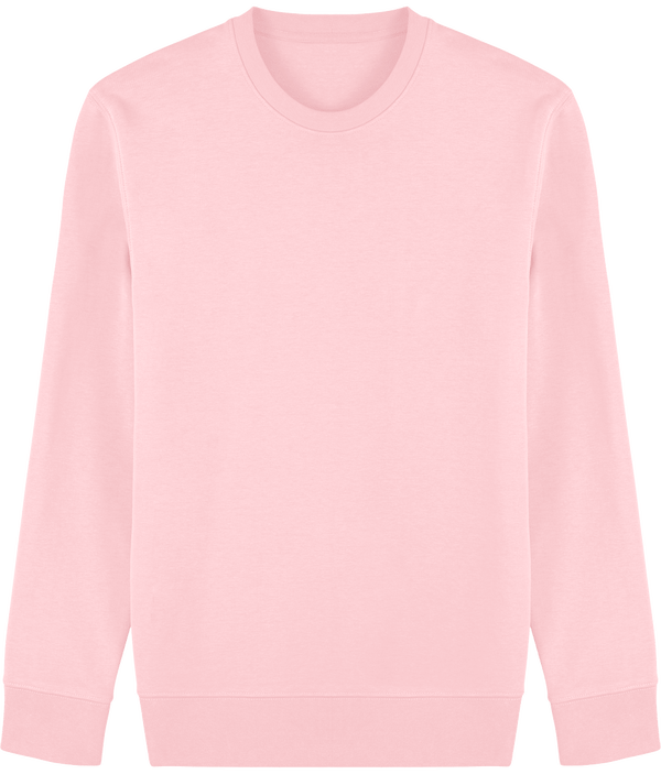 Sweat shirt col rond broderie bouclette plexus Cotton Pink