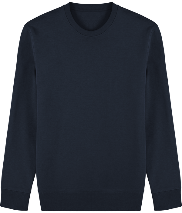 Sweat shirt col rond broderie bouclette plexus French Navy