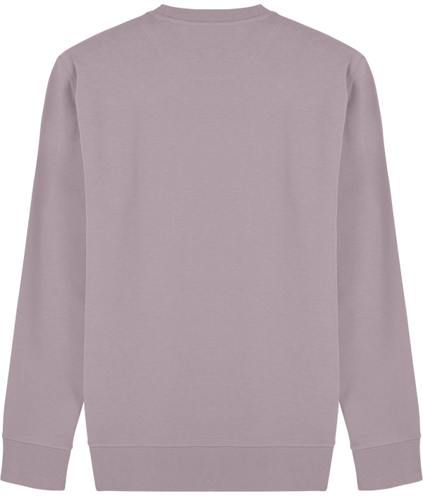 Sweat shirt col rond broderie bouclette dos Lilac Petal