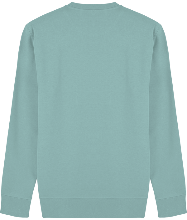 Sweat shirt col rond broderie bouclette dos Teal Monstera