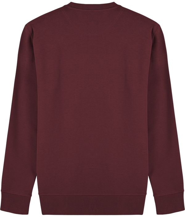 Sweat shirt col rond broderie bouclette dos Burgundy