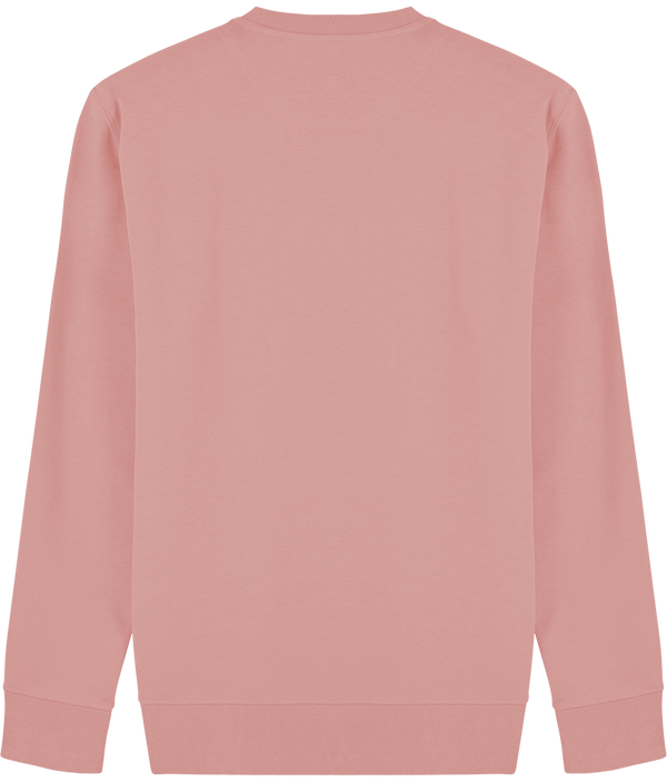 Sweat shirt col rond broderie bouclette dos Canyon Pink