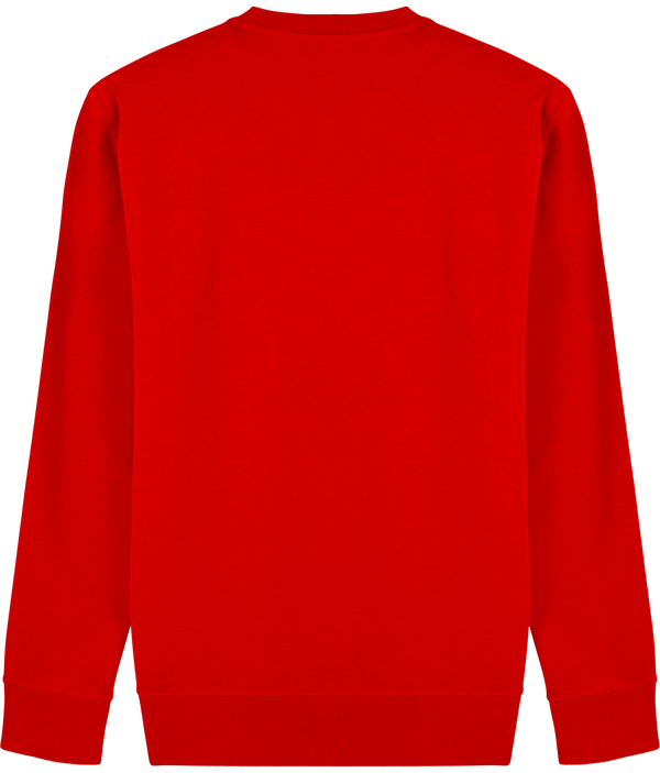 Sweat shirt col rond broderie bouclette dos Bright Red