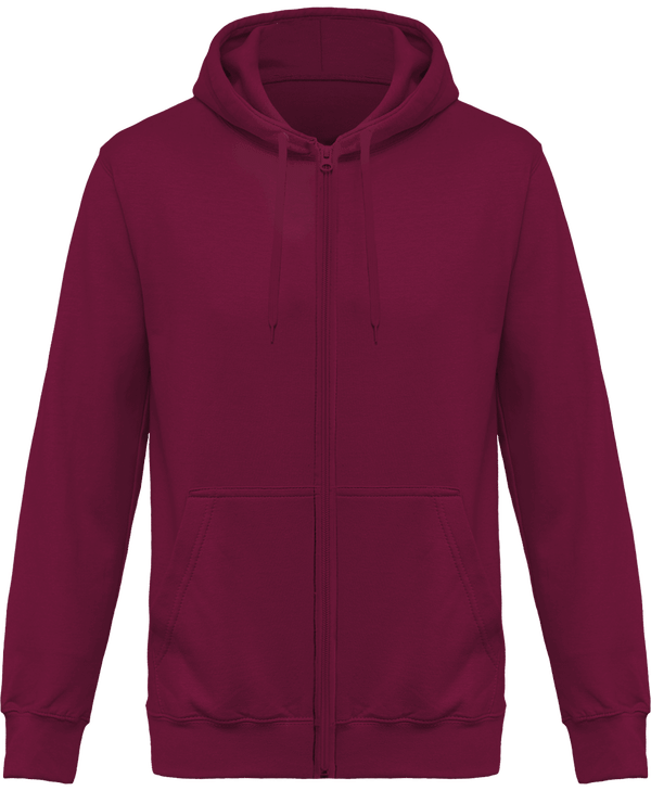 Sweat shirt zippe capuche face Wine