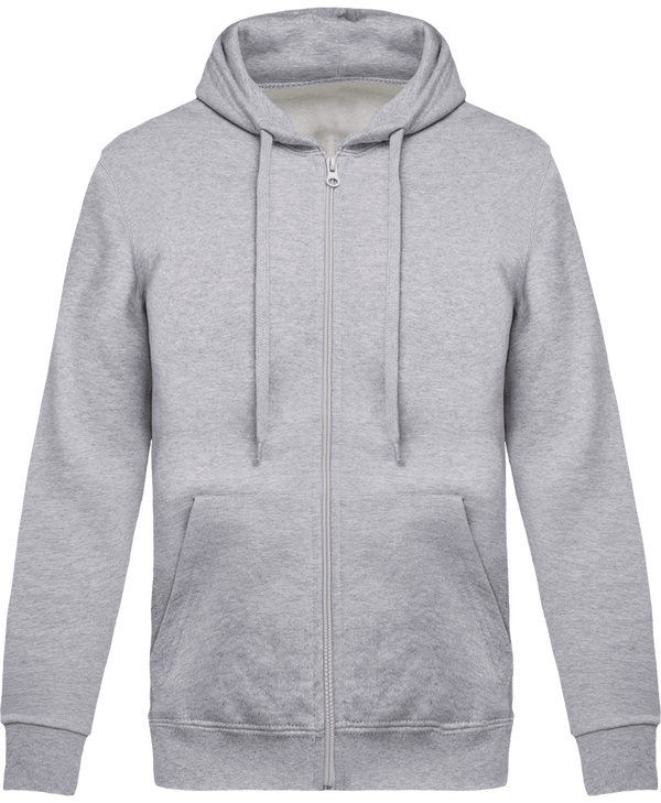 Zip-Up Hooded Sweatshirt Oxford Grey