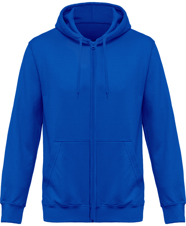 Hooded Zippered Sweatshirt Light Royal Blue