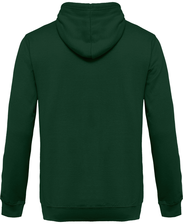 Sweat shirt zippe capuche dos Forest Green