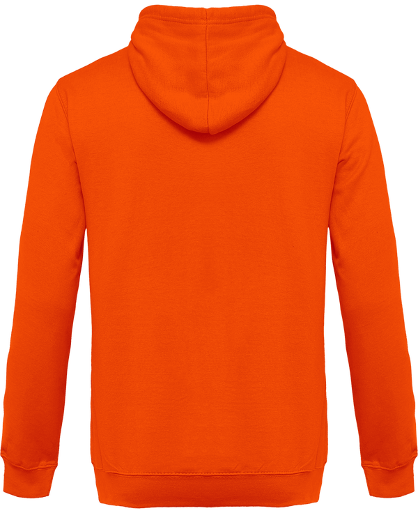 Sweat shirt zippe capuche dos Orange