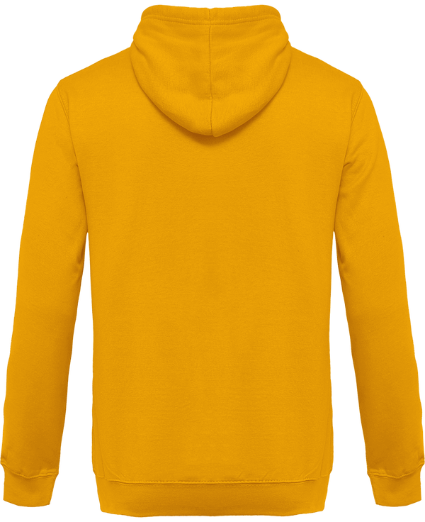 Sweat shirt zippe capuche dos Yellow