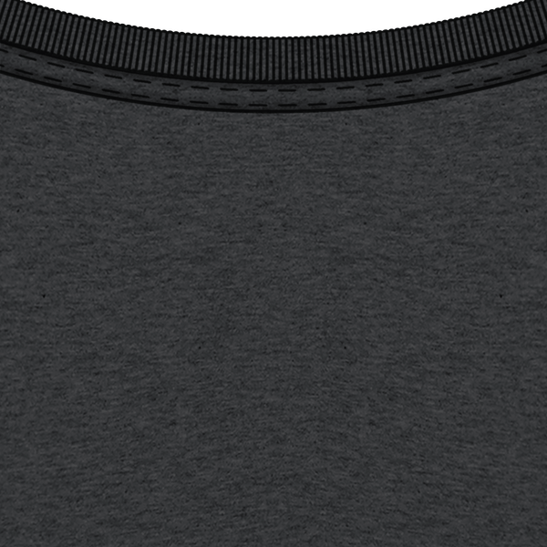 Tee shirt homme moulant stanley feels col Dark Heather Grey