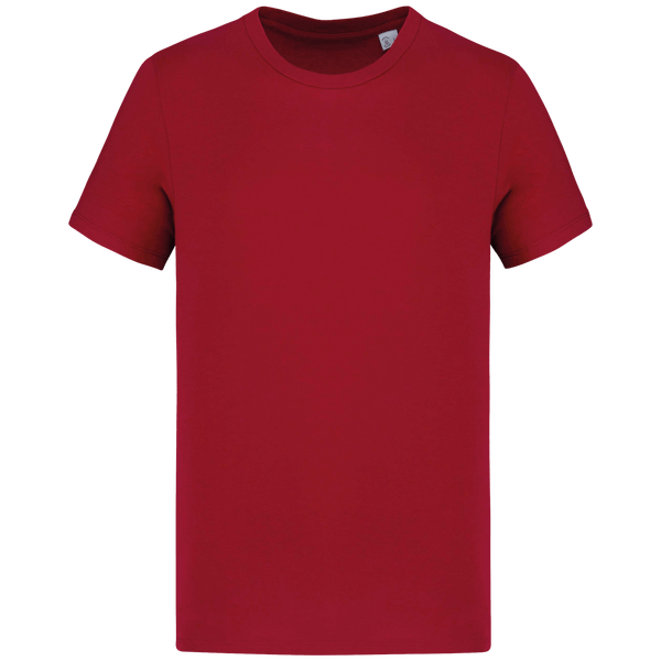 T-Shirt Manches Courtes Unisexe Bio | 100 % Coton Bio | Impression Et Broderie Hibiscus Red