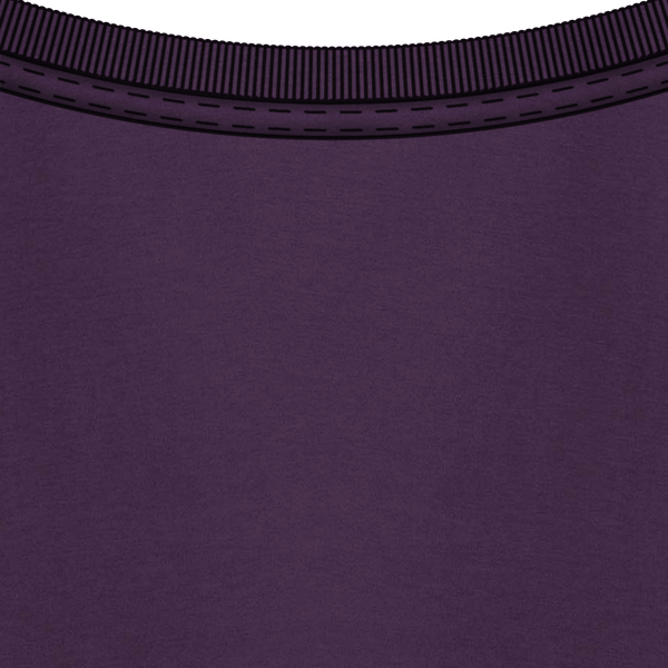 T shirt manches courtes unisexe bio col Deep Plum