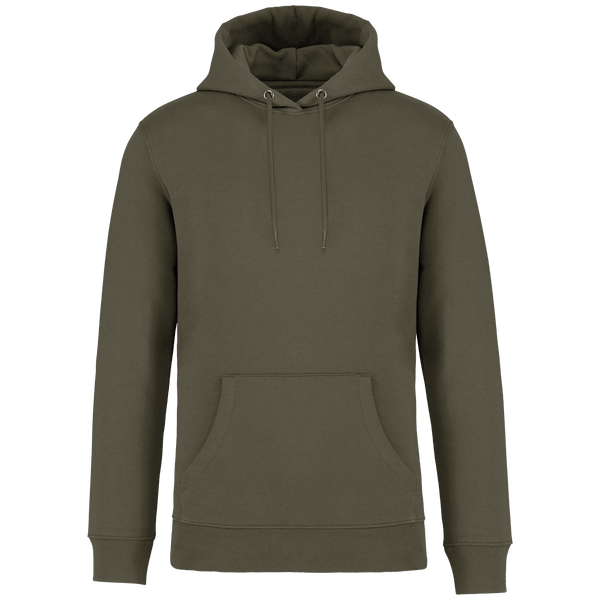 Sweat-Shirt Capuche Unisexe Bio | Coton Biologique Et Polyester Recyclé | Impression Et Broderie Organic Khaki