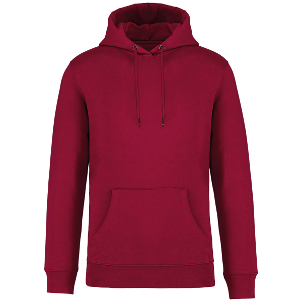 Sweat-Shirt Capuche Unisexe Bio | Coton Biologique Et Polyester Recyclé | Impression Et Broderie Hibiscus Red