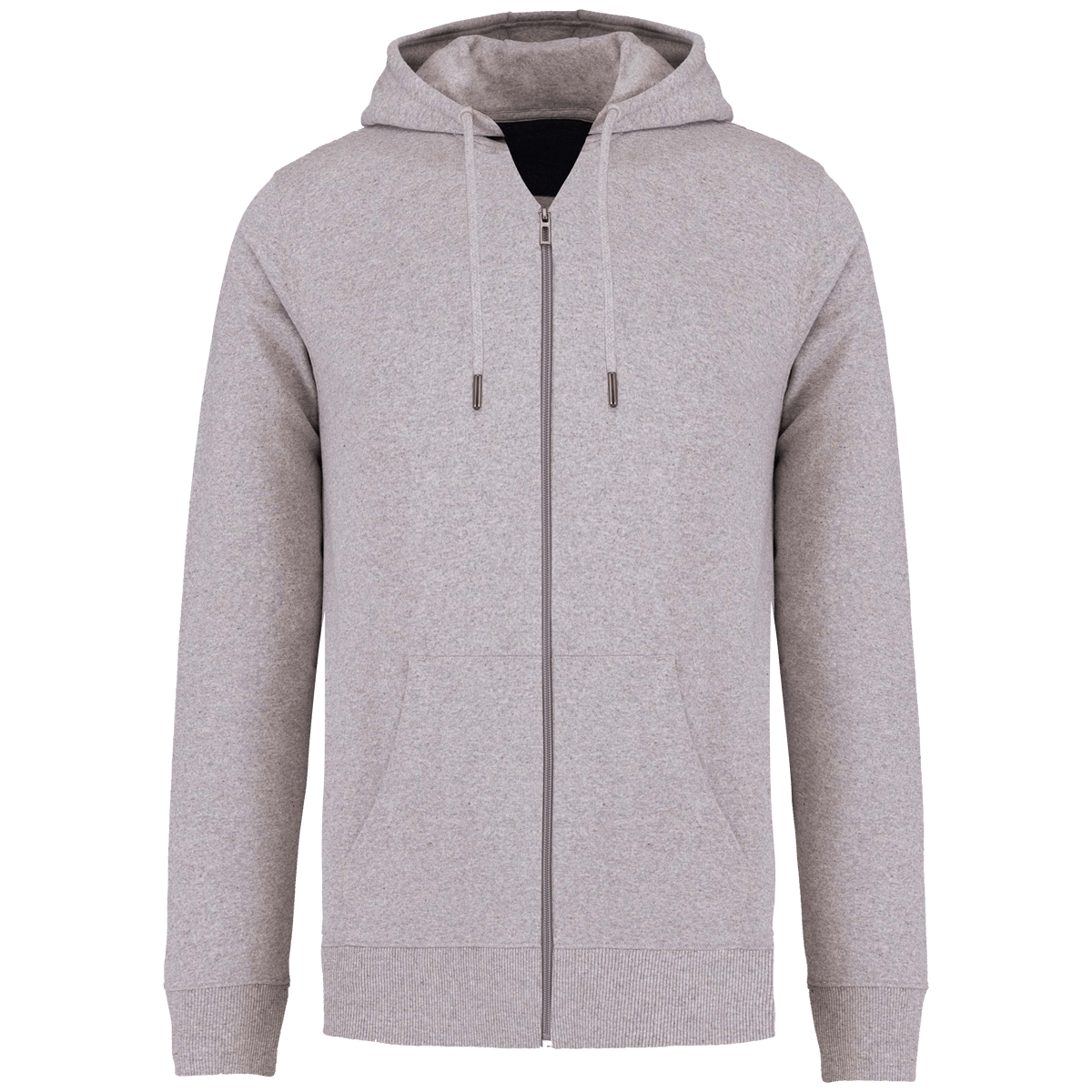 Sweat-Shirt Zippé Unisexe Recyclé | 100% Matière Recyclé | Personnalisable En Broderie Et Flocage Recycled Oxford Grey