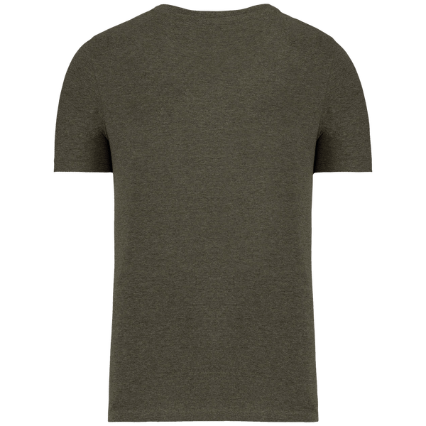 T shirt col v a boutons bio dos Organic Khaki Heather