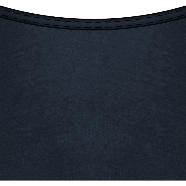 T shirt en lin col v femme col Navy Blue