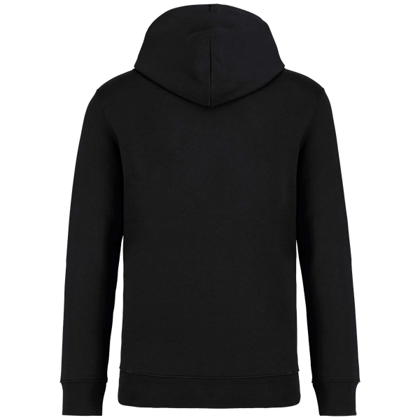 Sweat capuche unisexe bio dos Black