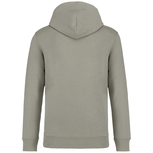 Sweat capuche unisexe bio dos Almond Green