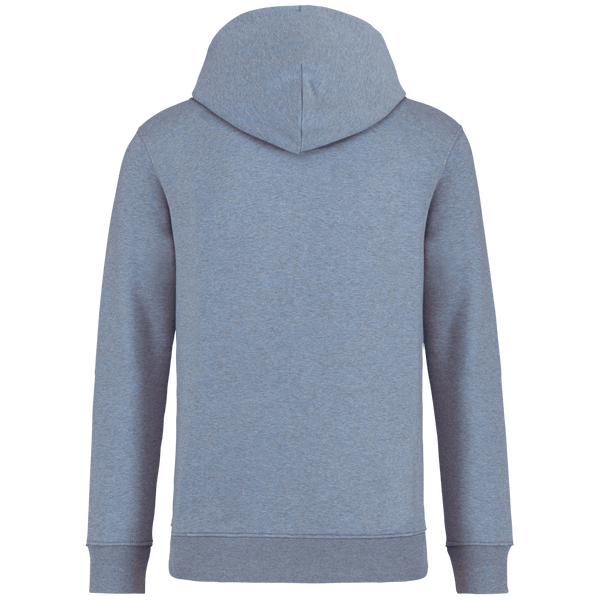 Sweat capuche unisexe bio dos Cool Blue Heather