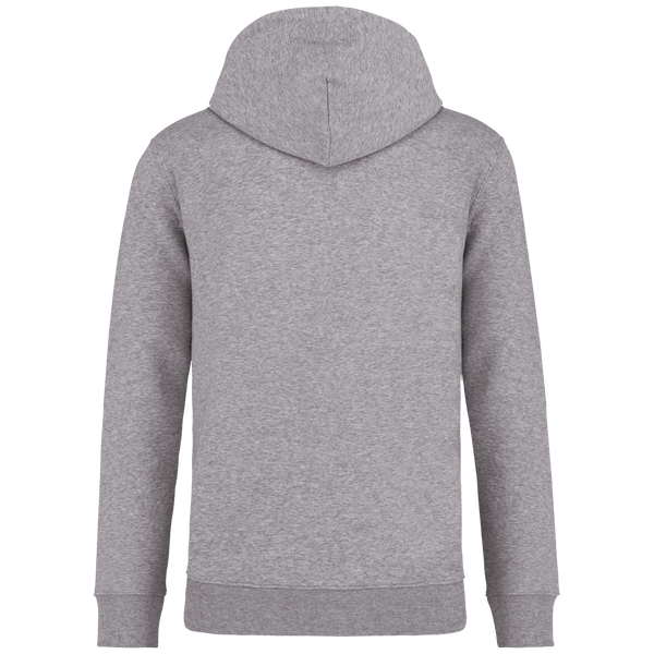 Sweat capuche unisexe bio dos Moon Grey Heather