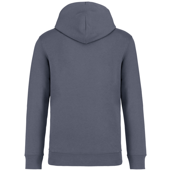 Sweat capuche unisexe bio dos Mineral Grey