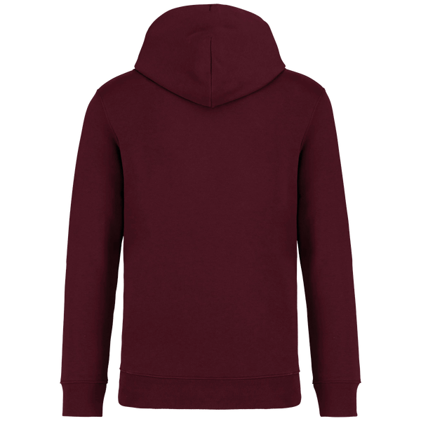 Sweat capuche unisexe bio dos Dark Cherry