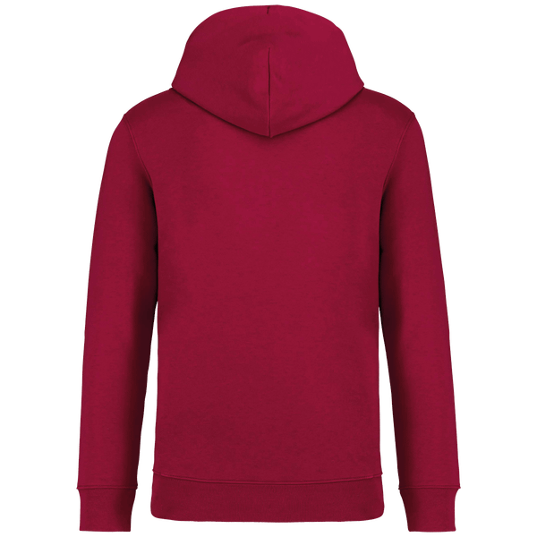 Sweat capuche unisexe bio dos Hibiscus Red