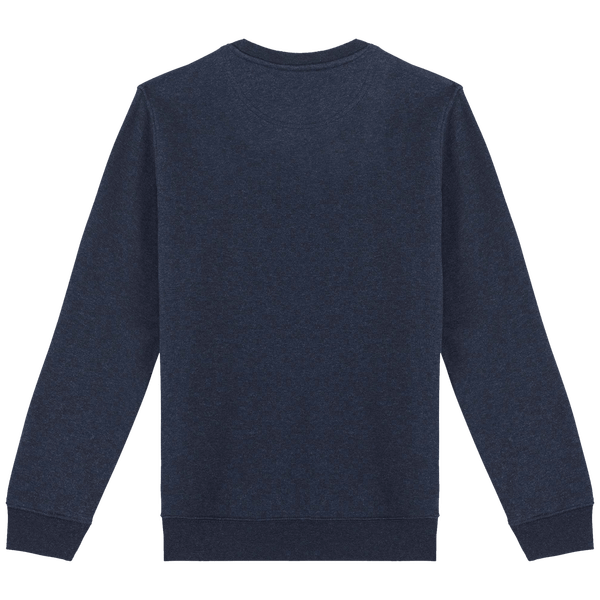 Sweat col rond unisexe dos Navy Blue Heather