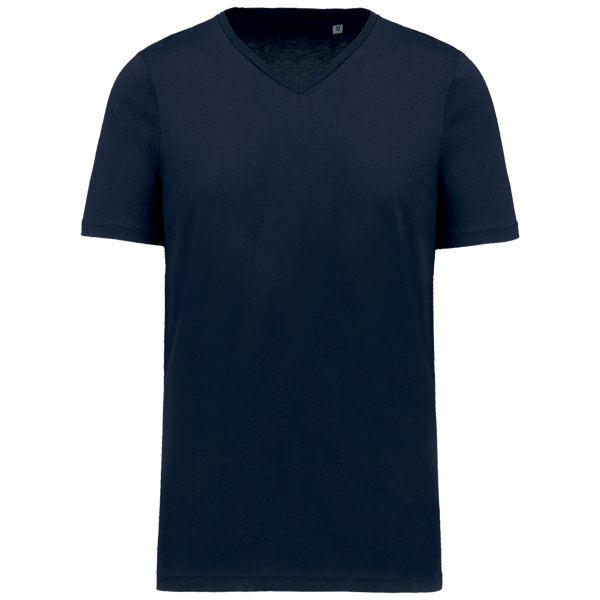 Supima V-Ausschnitt-T-Shirt Kurzarm Herren | 100% Supima-Baumwolle | Druck Und Stickerei Navy