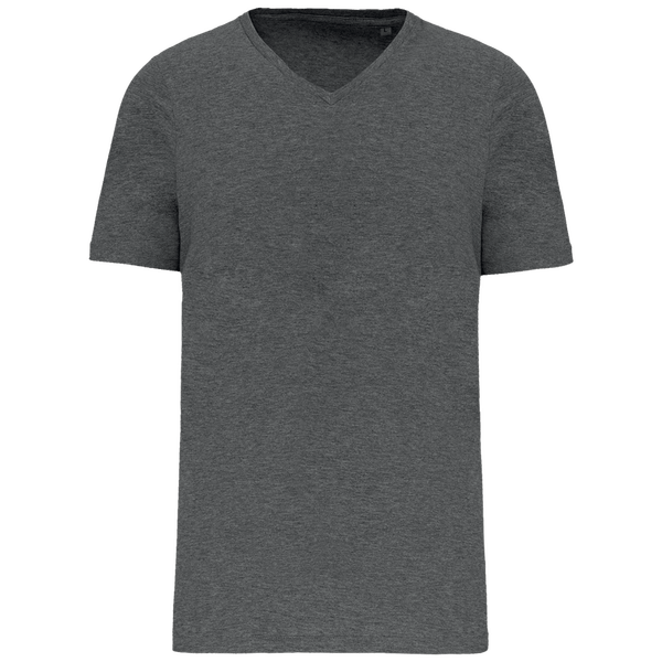 T shirt supima col v manches courtes homme plexus Grey Heather