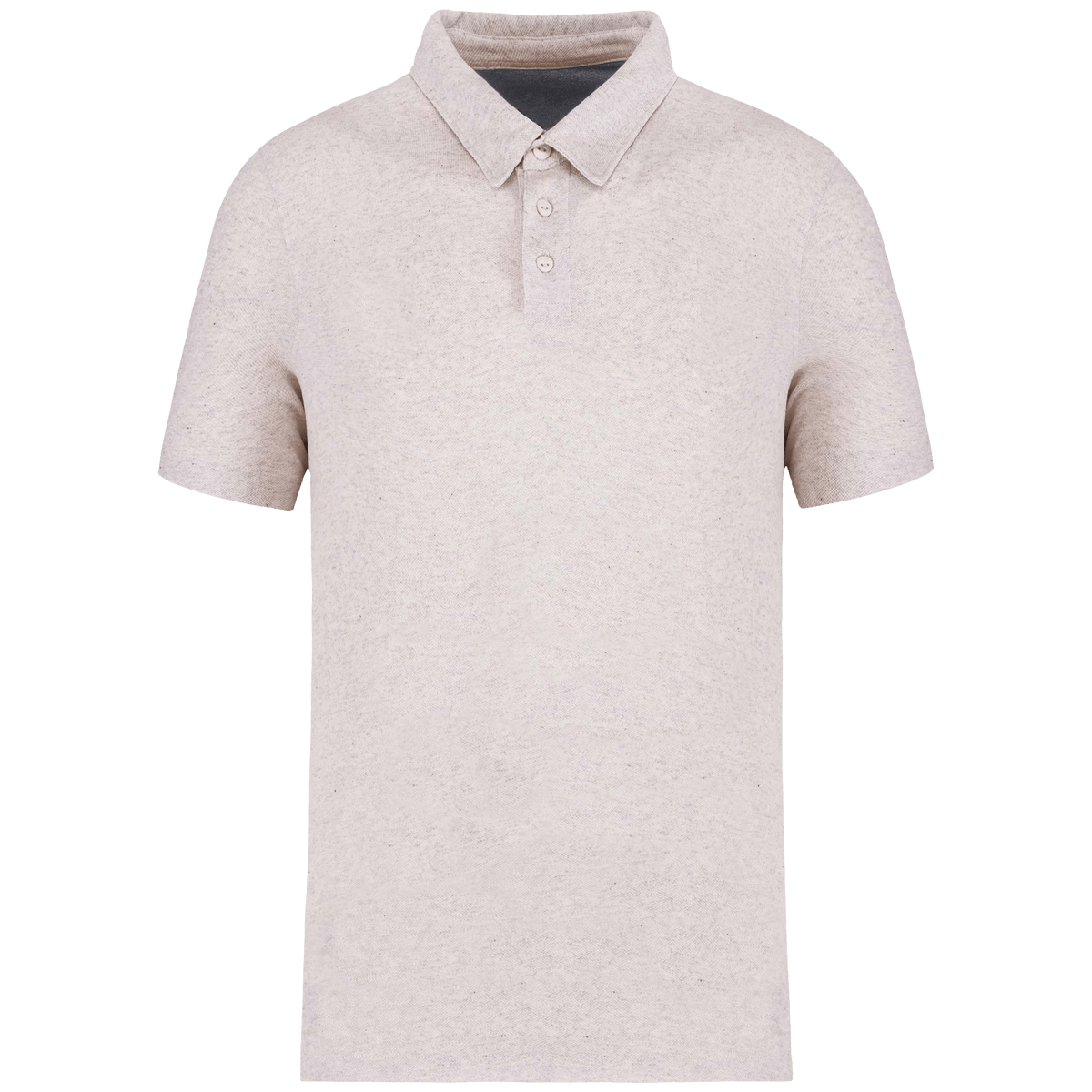 Polo Manches Courtes Bio Recyclé Homme | Coton Biologique Et Polyester Recyclé | Broderie Et Flocage Recycled Cream Heather