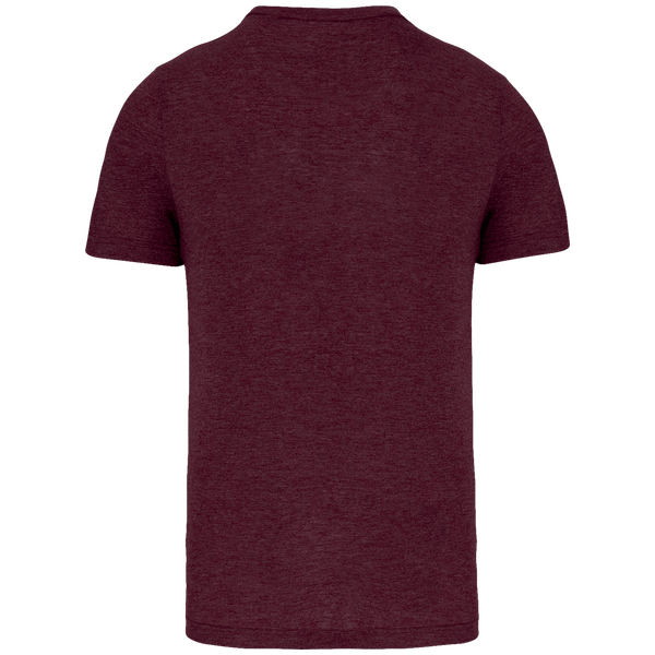 T shirt triblend sport unisexe dos Wine Heather