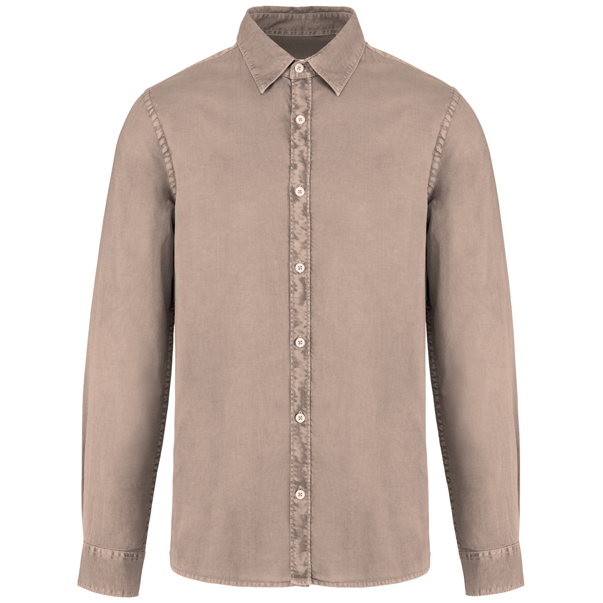 Chemise Washed Homme Bio | 100% Coton Twill Bio | Broderie Et Flocage Washed Linen