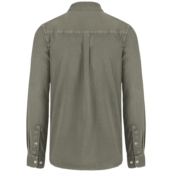 Chemise washed homme dos Washed Pale Khaki