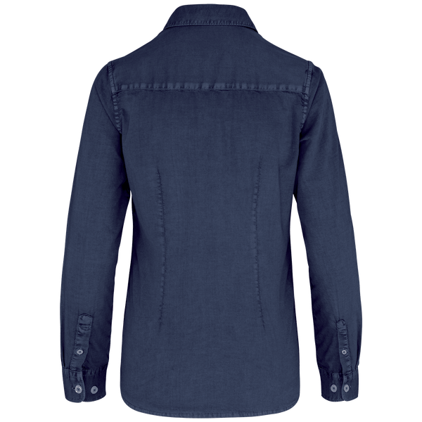 Chemise washed femme dos Washed Navy