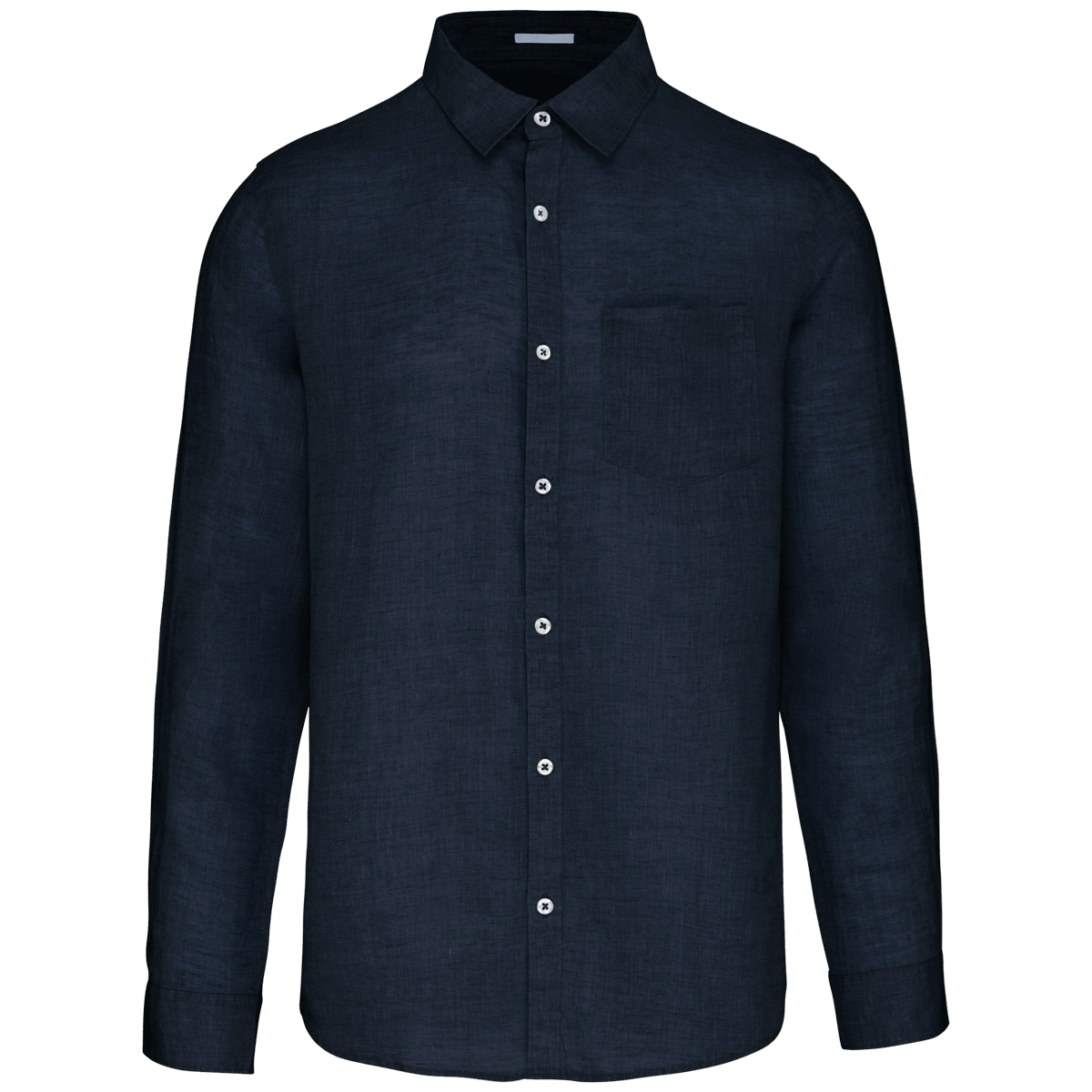 Chemise En Lin Homme | 100% Lin | Broderie Et Flocage  Navy Blue